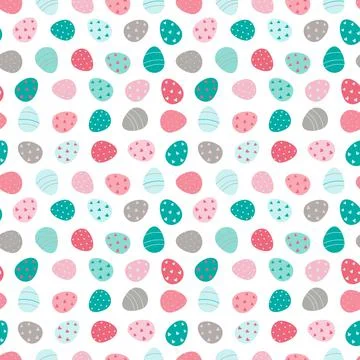 Easter eggs seamless pattern. Design for textiles Stock Illustration