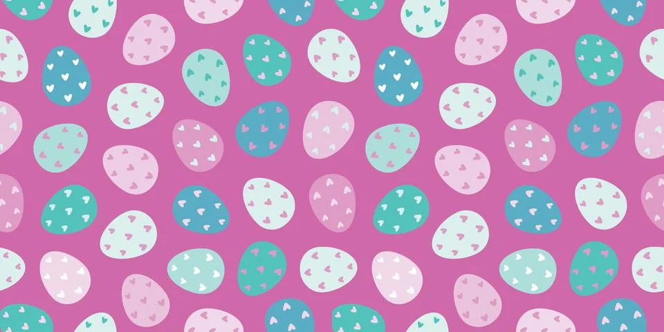 Easter eggs seamless pattern. Design for textiles Stock Illustration