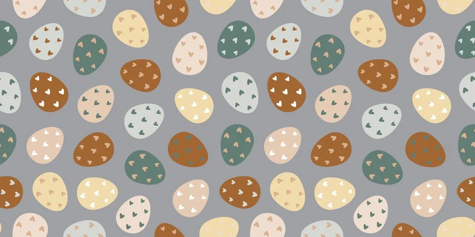 Easter eggs seamless pattern. Design for textiles Stock Illustration
