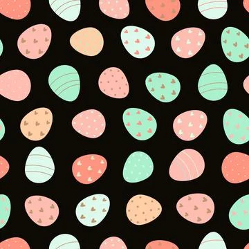 Easter eggs seamless pattern. Easter pattern. 스톡 일러스트