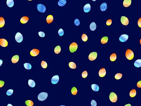Easter eggs seamless pattern. Easter eggs with gradient and pattern. Festive  Stock-Illustration