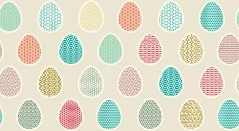 Easter eggs seamless pattern. Easter egg textured. Vector illustration for 스톡 일러스트