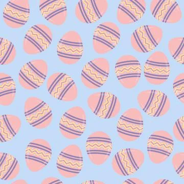 Easter eggs seamless pattern for Easter holidays  Stock Illustration