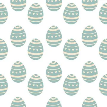 Easter eggs seamless pattern, Easter symbol, decorative vector elements. Easter Illustrazione stock