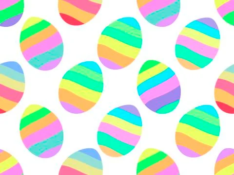Easter eggs seamless pattern. Happy Easter background. Vector illustration Illustrazione stock