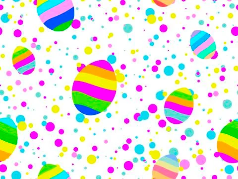 Easter eggs seamless pattern. Happy Easter background. Vector illustration Illustrazione stock