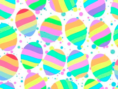Easter eggs seamless pattern. Happy Easter background. Vector illustration Ilustración de archivo