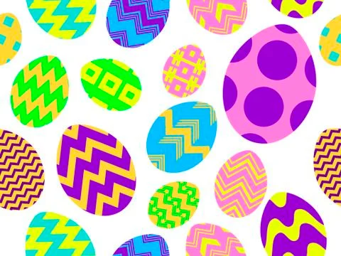 Easter eggs seamless pattern. Happy Easter background. Vector illustration Illustrazione stock