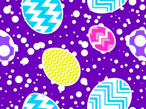 Easter eggs seamless pattern. Happy Easter background. Vector illustration Stock-Illustration
