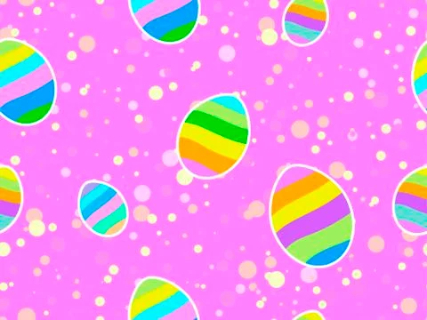 Easter eggs seamless pattern. Happy Easter background.  Holiday greeting card Stock Illustration