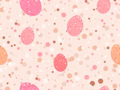 Easter eggs seamless pattern. Happy Easter background.  Holiday greeting card Ilustración de archivo