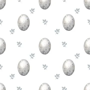 Easter eggs seamless pattern. Holiday background texture. Hand drawn watercolor Illustrazione stock