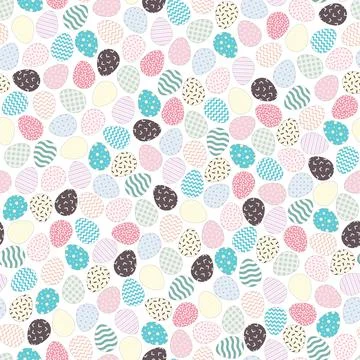 Easter eggs seamless pattern. Holiday repeatable background - delicate design イラスト素材