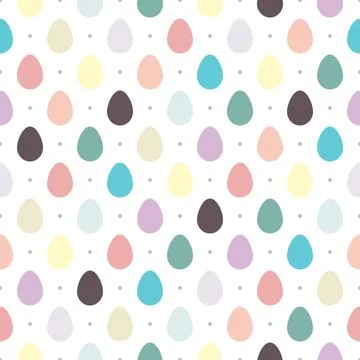 Easter eggs seamless pattern. Holiday repeatable background - delicate design 스톡 일러스트