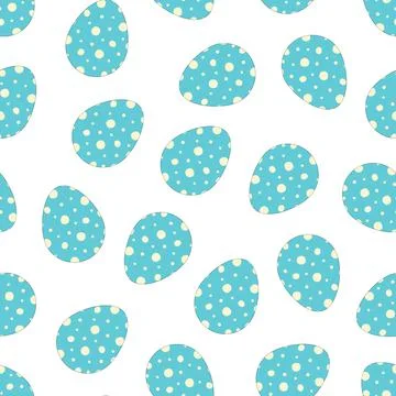 Easter eggs seamless pattern. Holiday background - creative dotted design Illustrazione stock