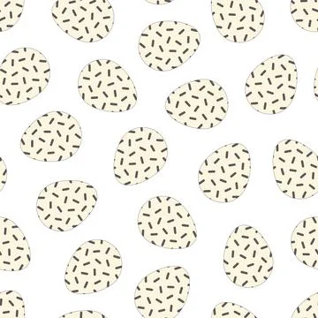 Easter eggs seamless pattern. Holiday background - trendy design. Vector Stock Illustration