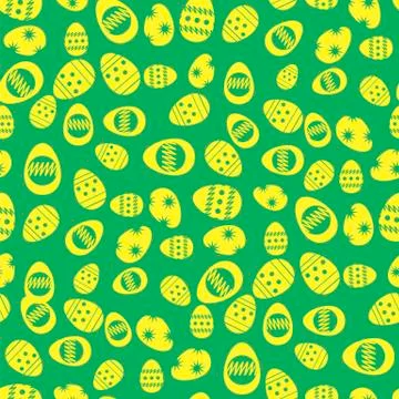 Easter Eggs Seamless Pattern Stock Illustration