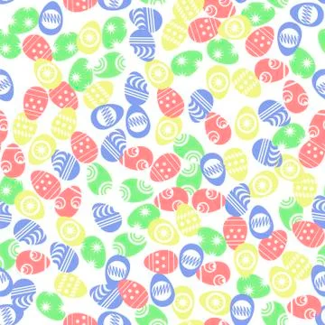 Easter Eggs Seamless Pattern Stock Illustration