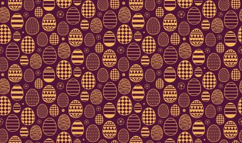 Easter eggs seamless pattern 스톡 일러스트