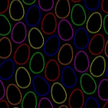 Easter eggs seamless pattern. Illustrazione stock