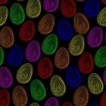 Easter eggs seamless pattern. Stock Illustration