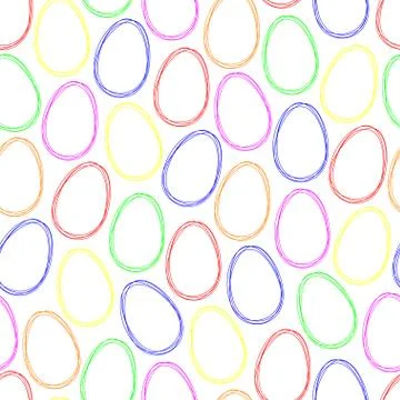 Easter eggs seamless pattern. Stock Illustration