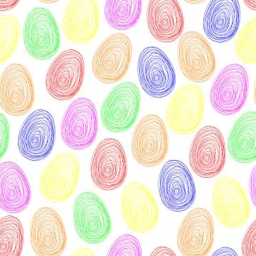 Easter eggs seamless pattern. Stock Illustration