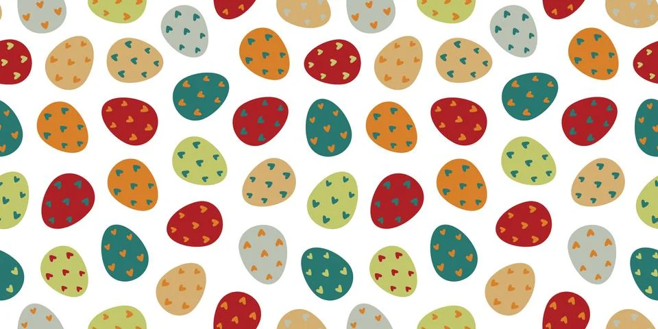 Easter eggs seamless pattern Illustrazione stock