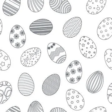 Easter eggs seamless pattern Stock Illustration