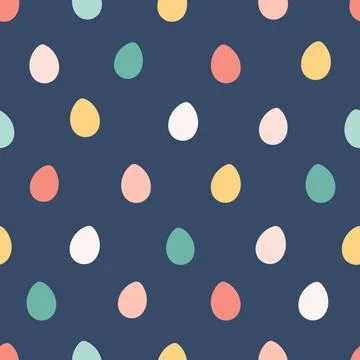 Easter eggs seamless pattern. Painted eggs. Happy Easter. Vector illustration 스톡 일러스트