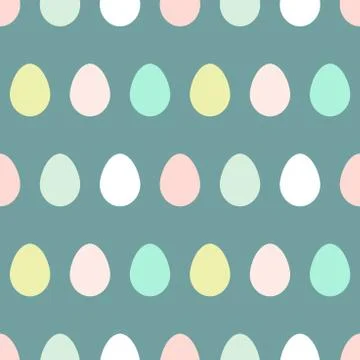 Easter eggs seamless pattern. Vector illustration. Stock Illustration