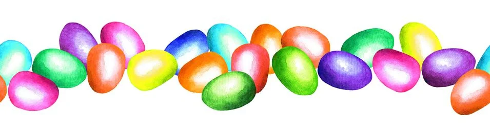 Easter eggs. Seamless pattern. Watercolor Stock Illustration