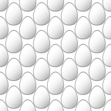 Easter eggs seamless pattern on white background. Vector illustration Stock Illustration