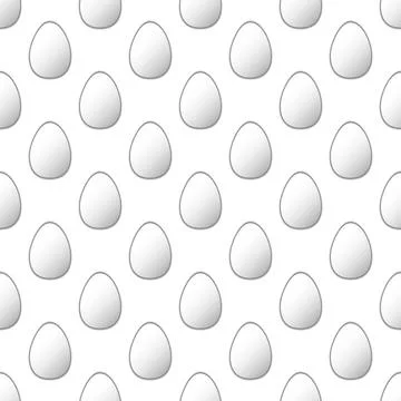 Easter eggs seamless pattern on white background. Vector illustration Illustrazione stock