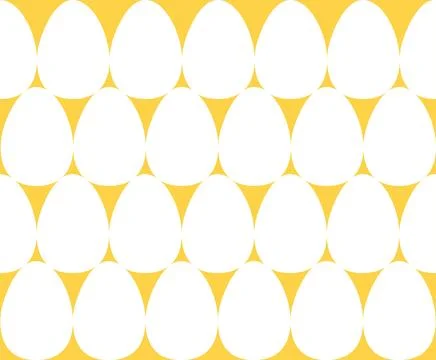 Easter eggs seamless pattern on white background. Vector illustration Stock Illustration
