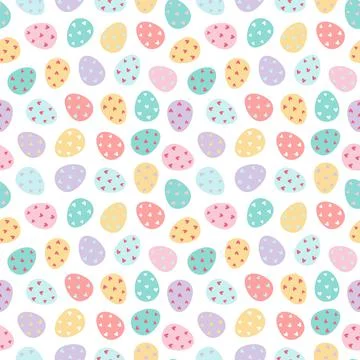 Easter eggs seamless pattern.Decorated Easter eggs Stockillustratie