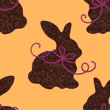 Easter eggs seamless rabbit pattern for wrapping paper and fabrics and linens 스톡 일러스트
