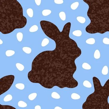 Easter eggs seamless rabbit pattern for wrapping paper and fabrics and linens 스톡 일러스트