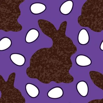 Easter eggs seamless rabbit pattern for wrapping paper and fabrics and linens Illustrazione stock