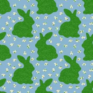 Easter eggs seamless rabbit pattern for wrapping paper and fabrics and linens 스톡 일러스트
