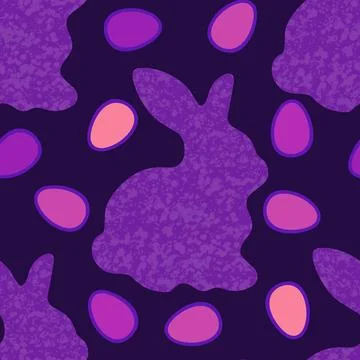 Easter eggs seamless rabbit pattern for wrapping paper and fabrics and linens Stock Illustration