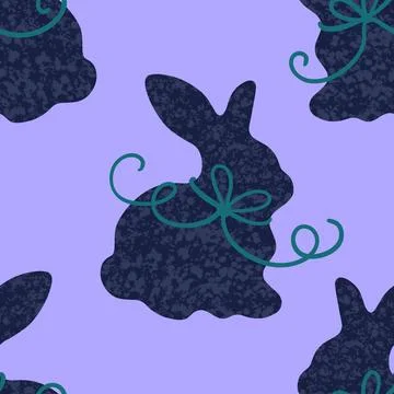 Easter eggs seamless rabbit pattern for wrapping paper and fabrics and linens Stock Illustration