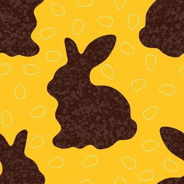 Easter eggs seamless rabbit pattern for wrapping paper and fabrics and linens 스톡 일러스트