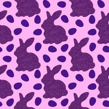 Easter eggs seamless rabbit pattern for wrapping paper and fabrics and linens 스톡 일러스트