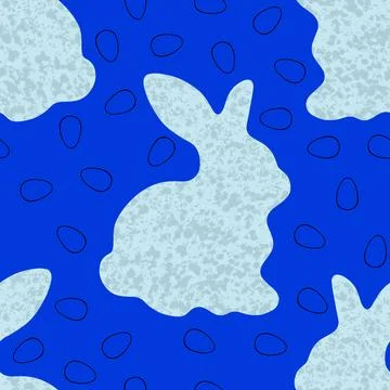 Easter eggs seamless rabbit pattern for wrapping paper and fabrics and linens 스톡 일러스트