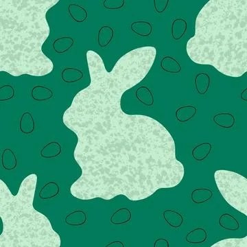 Easter eggs seamless rabbit pattern for wrapping paper and fabrics and linens Stock Illustration