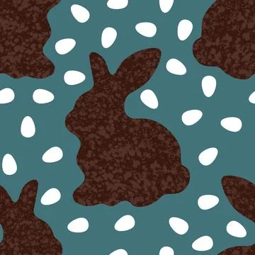 Easter eggs seamless rabbit pattern for wrapping paper and fabrics and linens Stockfoto's