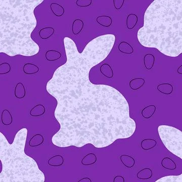 Easter eggs seamless rabbit pattern for wrapping paper and fabrics and linens Foto stock