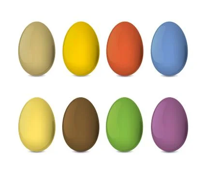 Easter eggs set. colorful, realistic vector illustration, eps10. Stock-Illustration
