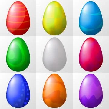 Easter eggs, set Stock Illustration